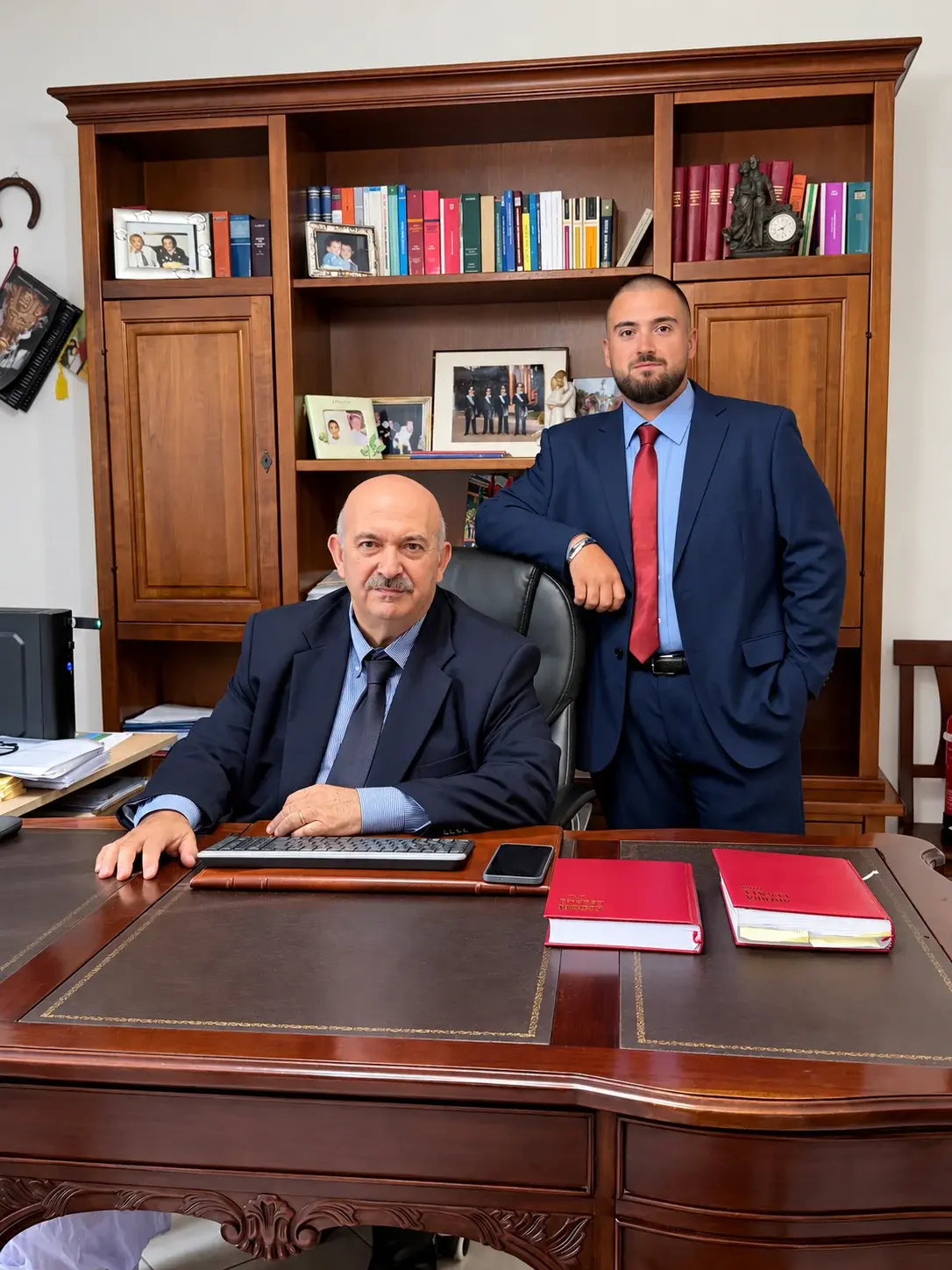 L'Avv. Marcello Greco e il Dott. Davide Greco nello studio legale di Roma